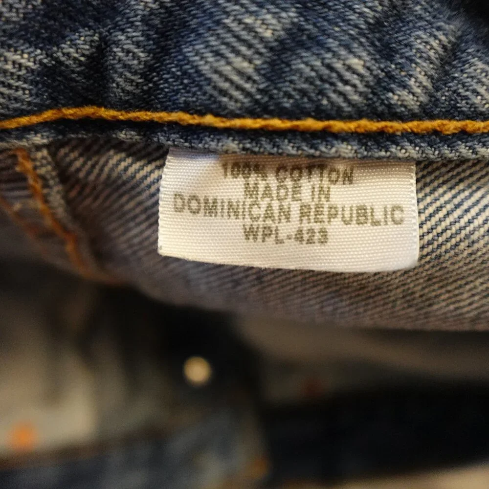 Levi's jeans 501 Original Fit straight men's 33x32 stonewash blue‎ denim red tab